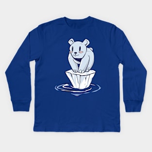 global warming environment POLAR BEAR  Kids Long Sleeve T-Shirt